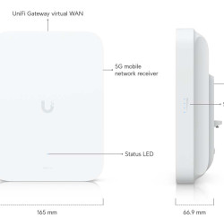 Modem 5G pentru exterior UniFi Ubiquiti 3.4 Gbps cu Dual SIM, U5G-Max-Outdoor